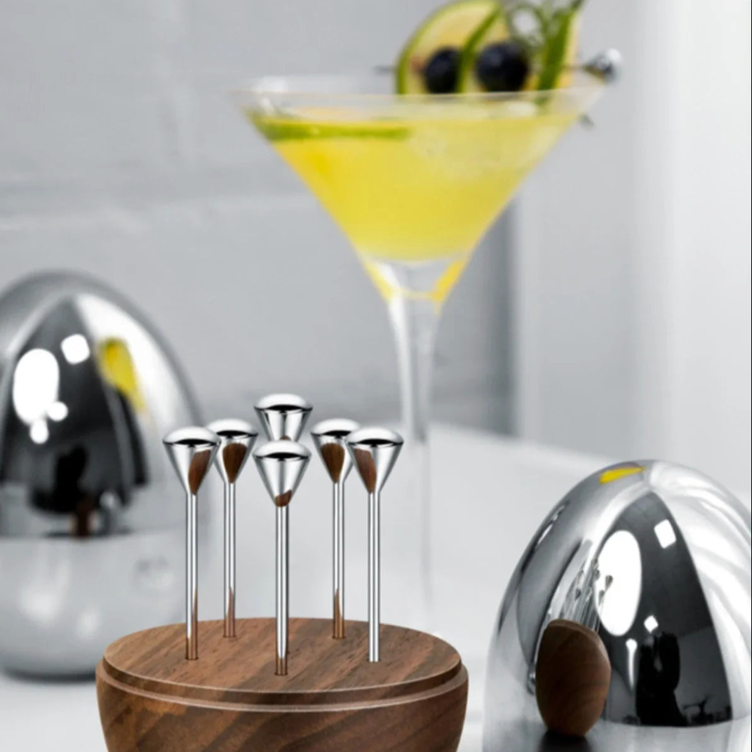 Sip & Spear Stainless Steel Cocktail Picks Set