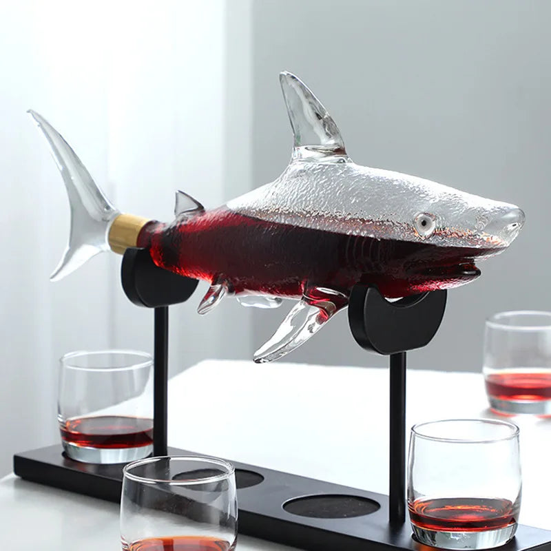 Shark Decanter And Glasses Set