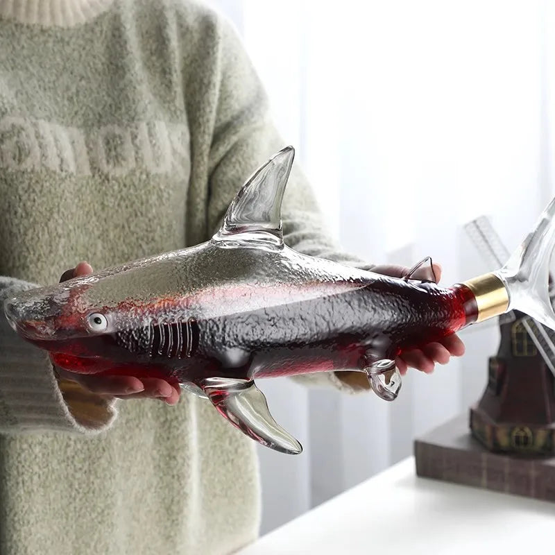 Shark Decanter And Glasses Set